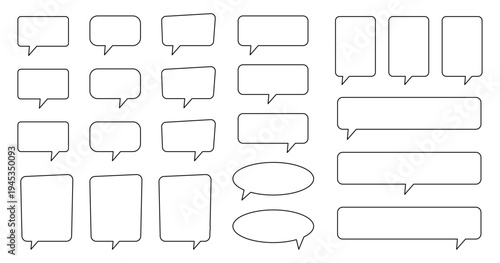 Line Speech Bubble for Messaging, Conversation and Web Design