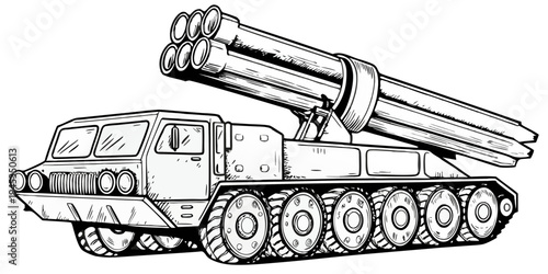 Classic Steam Locomotive Train Sketch - Vintage Railway Engine Illustration