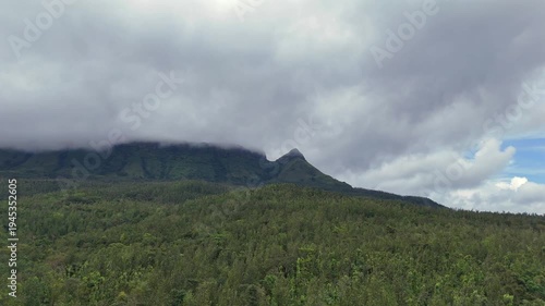 Aerial View of Misty Mountain Landscape in Chikkamagaluru Karnataka India