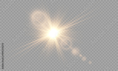 PNG transparent sunlight special lens flare light effect. Stock royalty free PNG image