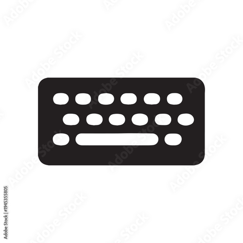 A minimalist black and white illustration depicts a vintage typewriter s keys and carriage return lever high quality
