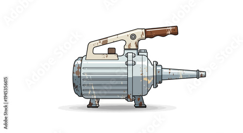 Vintage water pump illustration isolated on white background
