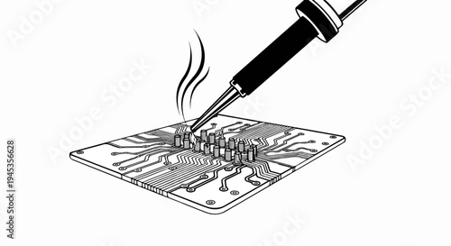 Soldering a circuit board with multiple components