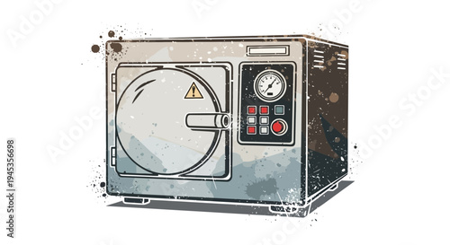 Autoclave Sterilizer Machine - Medical Equipment Illustration