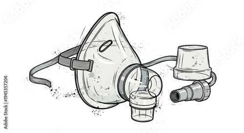 Medical Oxygen Mask Illustration