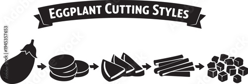 Vegetable Cutting Guide Infographic Kitchen Food Preparation Steps Vector