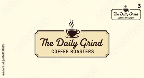 The Daily Grind Coffee Roasters Logo Design.