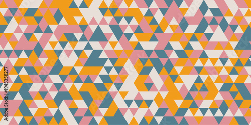 Colorful Geometric Triangle Pattern Background. Futuristic Triangle Geometric Background