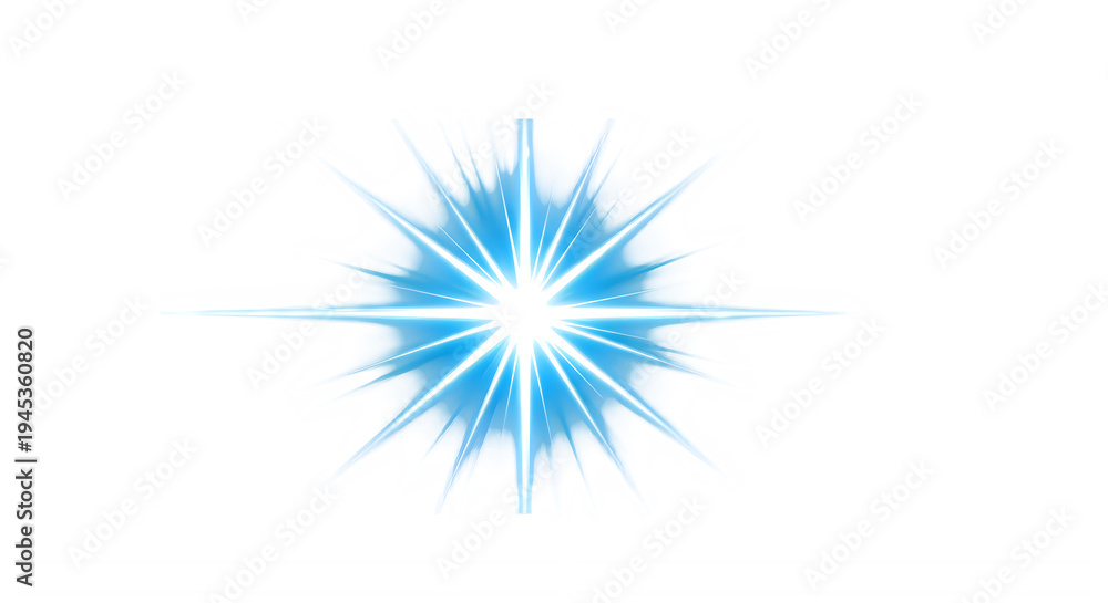 Fototapeta premium A blue starburst with white center