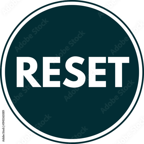 Reset Circle Button Vector Illustration