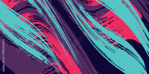 neon background brush game blue pink purple banner abstract paint stain vintage modern car wrap sticker, Eps 10.