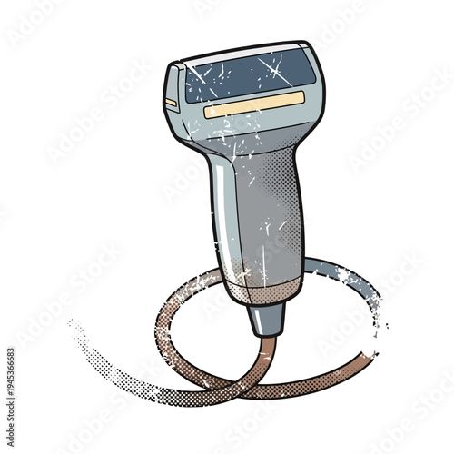 Retro Handheld Barcode Scanner