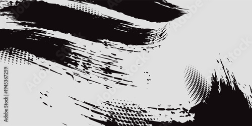 halftone on black background. Dots glitter or halftone glitter pattern texture Pop Art Style Background, Vector Illustration.