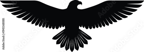 Autumn forest trees silhouette landscape, fall season nature background with leaves and woodland scenery vector illustration design