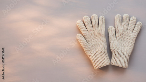 PNG ULTRA HD 8K Fashion Gloves - Leather, Wool Knit, Suede Winter Gloves, Various Colors and Textures, Isolated on Pastel Studio Background, Professional Stock Photo