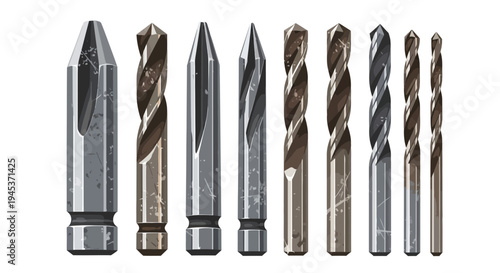 Assorted Metal Drill Bits Collection