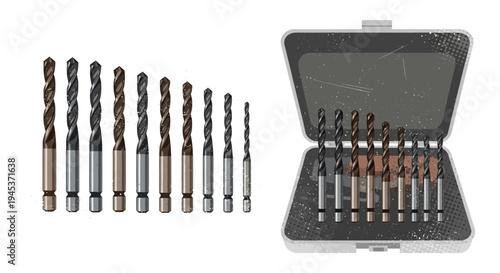 Drill Bit Set in Case