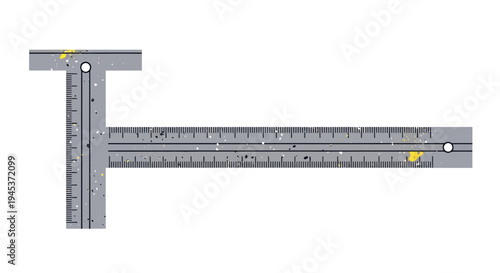 T-Square Ruler with Measurement Markings