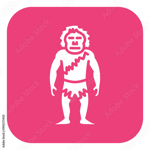 Neanderthal Man Vector Icon