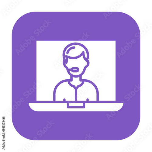 Remote Customer Support Vector Icon