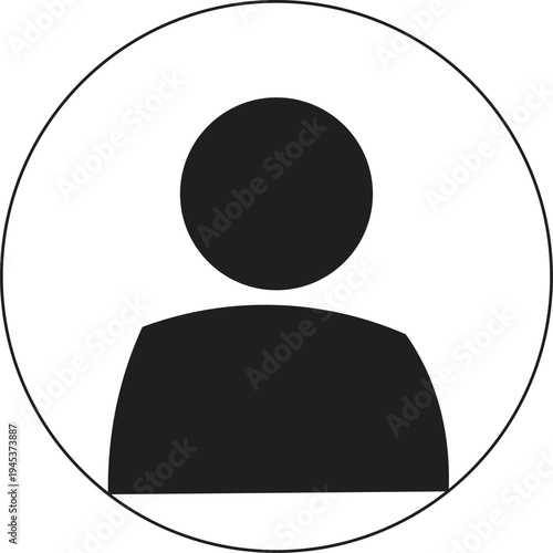 A generic profile icon featuring a black silhouette of a person's head and shoulders within a white circle. This uploaded asset is currently selected.

