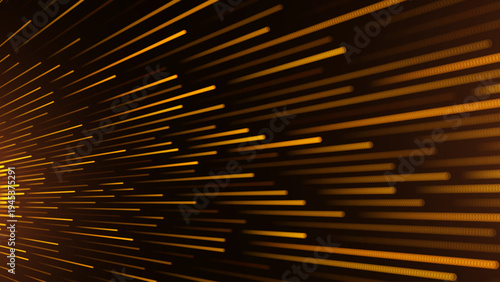 Glittering Golden Waves Cascade Against Dark Backdrop. Ethereal Flow Of Shimmering Particles Creating Luxurious Holiday Decor.