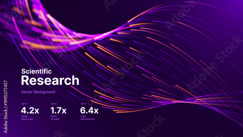Dynamic Science Visualization with Glowing Particles and Flow Lines, Suited for AI, Math, and Physics Research Presentations