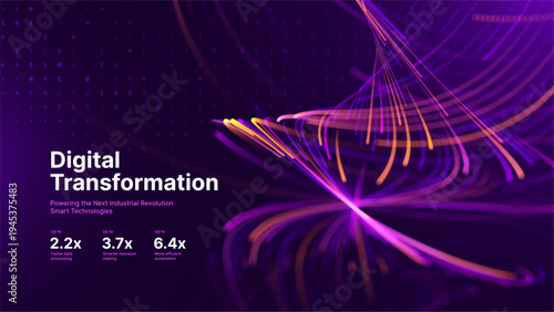 Modern Tech Illustration Highlighting Purple Data Lines As Fiber Optic Pathways For AI Systems, Emphasizing Speed And Internet Connectivity.
