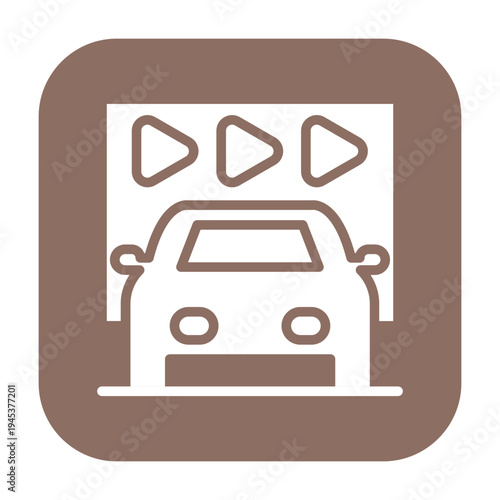 Drive In Cinema Vector Icon