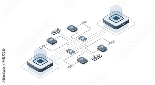 Network infrastructure and data transfer concept.