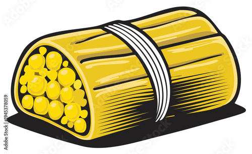 Delicious and sweet candy roll with filling for dessert snacks party food and sweet treat