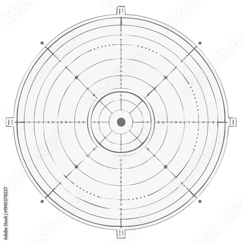 Precision aiming reticle graphic for target acquisition and marksmanship