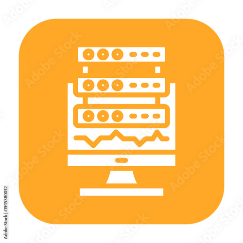 Server Monitoring Vector Icon