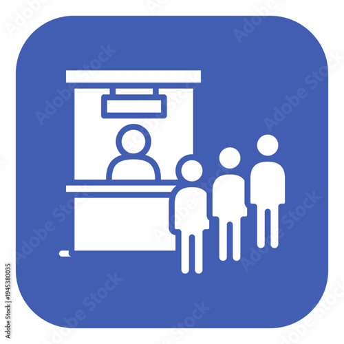 Ticket Counter Vector Icon
