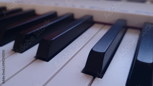 piano keys close up black and white keyboard musical instrument background