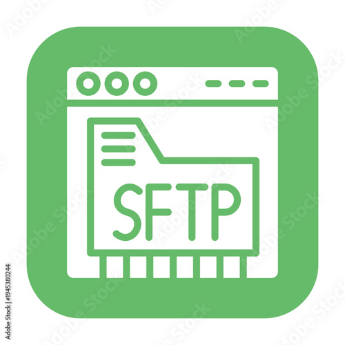 SFTP Secure Vector Icon