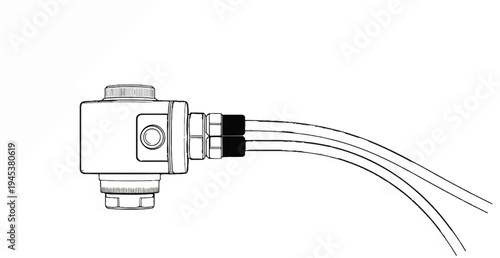 Industrial connector with multiple wire conduits extending outwards