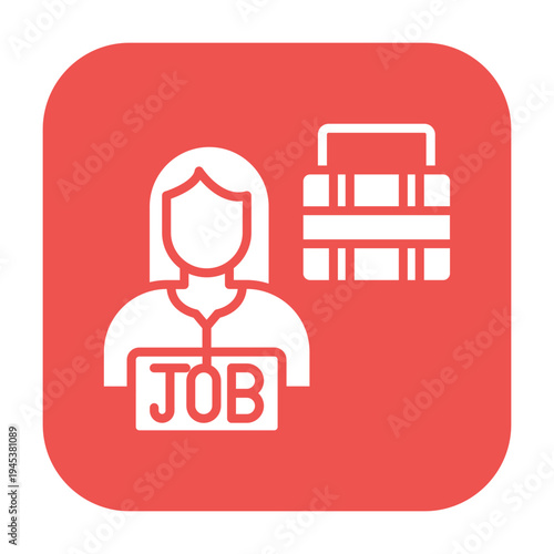 Job Seeker Male Vector Icon