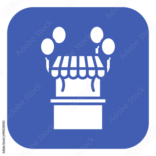 Balloon Stall Vector Icon