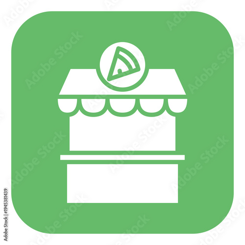Pizza Stall Vector Icon