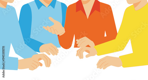 Four people sitting at a table.