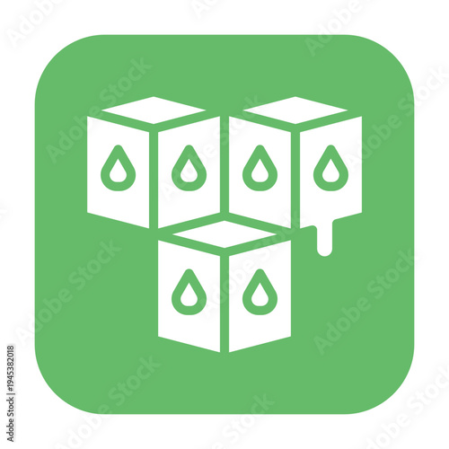 Ice Cubes Vector Icon