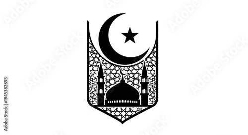 Islamic Symbol with Crescent Moon and Star 6.