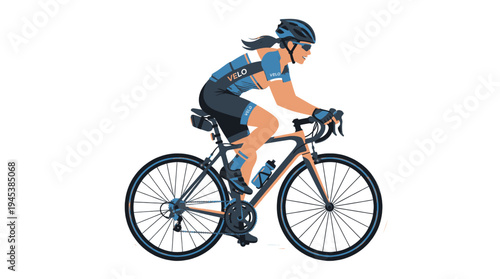 Tableau sur toile cyclist on a white background