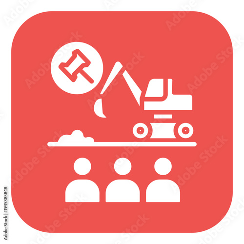 Machinery Auction Vector Icon