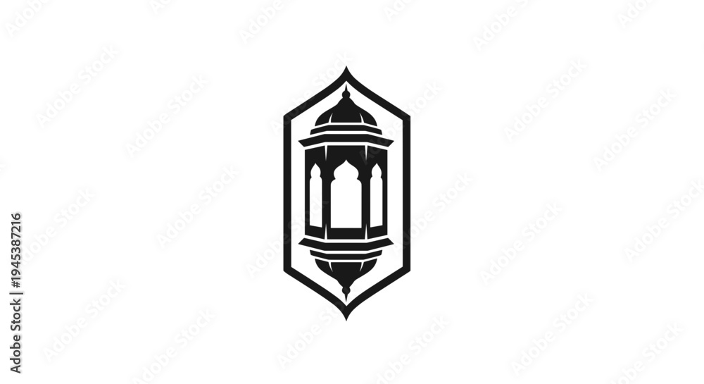 Obraz premium Mosque Icon Simple Architectural Design Element.