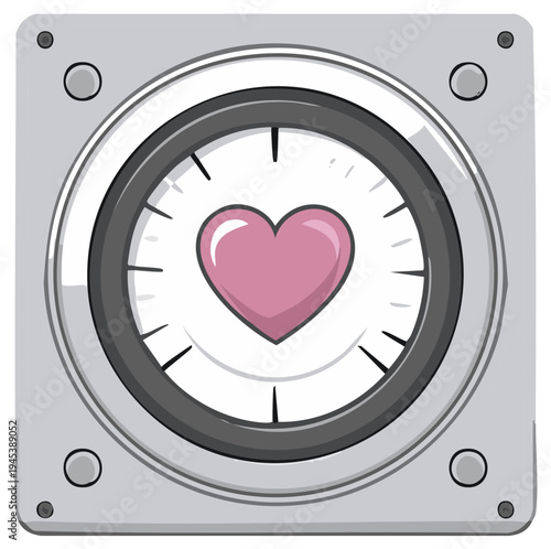 Heart Meter Gauge Device Symbol Love Measurement Tool Health Indicator