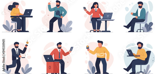 Colleagues collaborating and working in an office environment