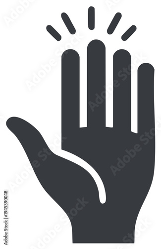 Hand gesturing with fingers, illustration, abstract concept.