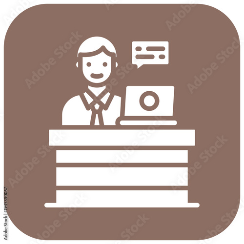 News Desk Vector Icon